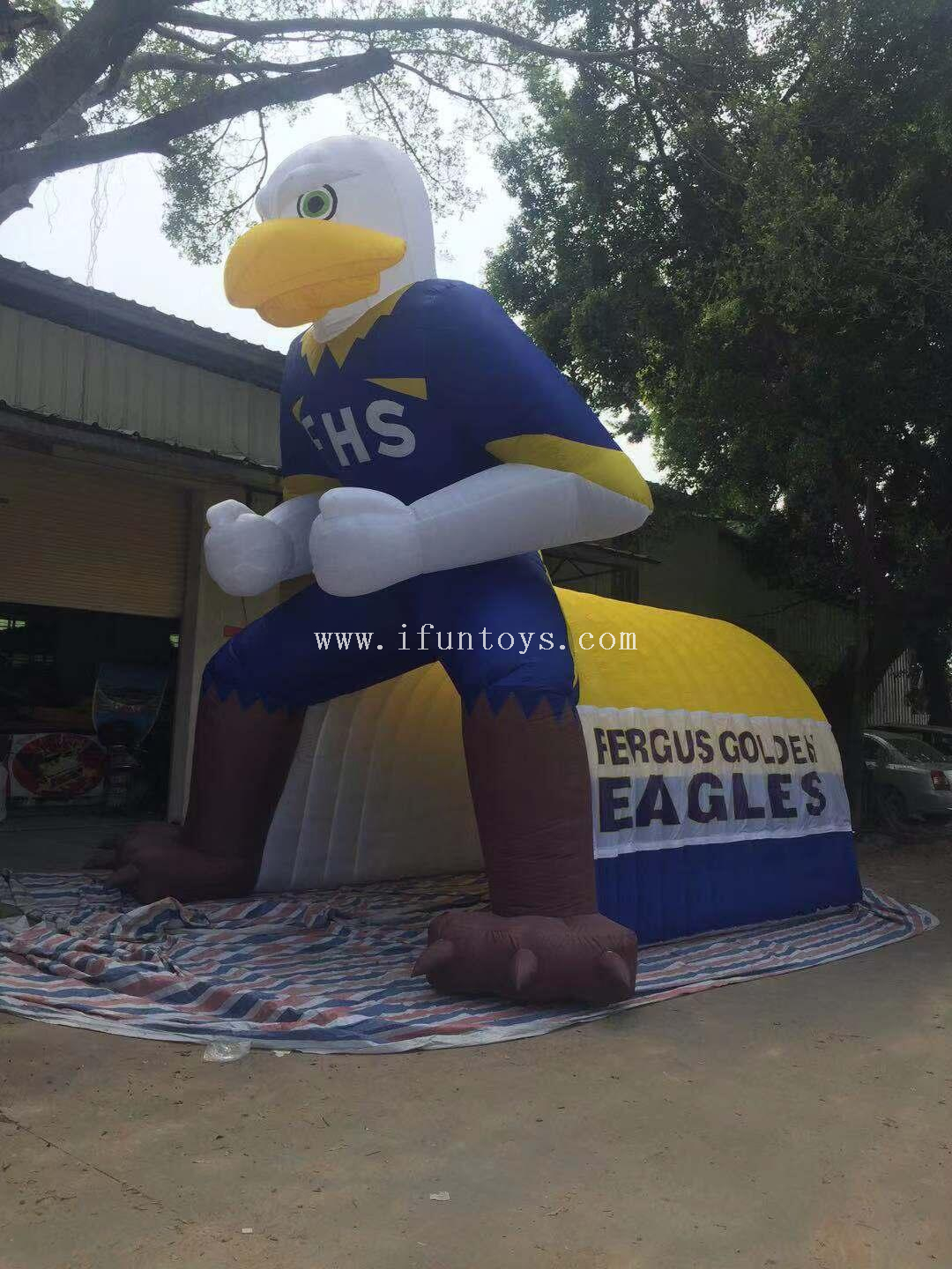 Customized eagle inflatable mascot tunnel/ inflatable football entrance tunnel for event&sport game