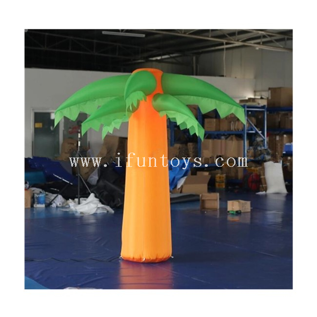 2m tall Inflatable Palm Tree with LED Lighting / Inflatable Tropical Tree / Coconut Tree for Christmas Decoration