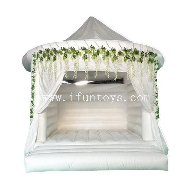 Inflatable Wedding Bouncer / White Jumping Castle for Wedding / Inflatable Bridal Bouncy House