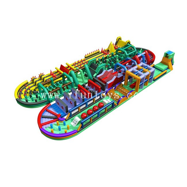 Radical Run Inflatable Obstacle Course / Crazy Inflatable 5k Obstacles / Obstacle Challenge Running Race Game