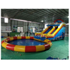 Giant Inflatable Ground Water Park / Inflatable Water Slide with Swimming Pool