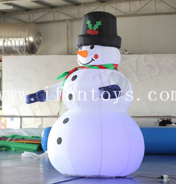 LED Inflatable Snowman with Hat / Christmas Snowman for Outdoor ...